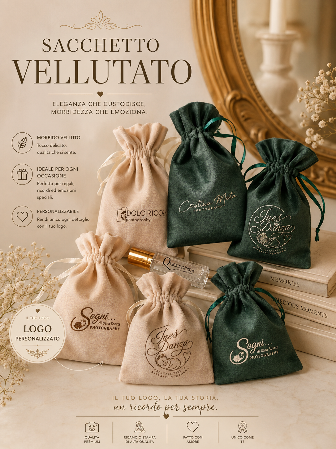 Pregiato tessuto vellutato